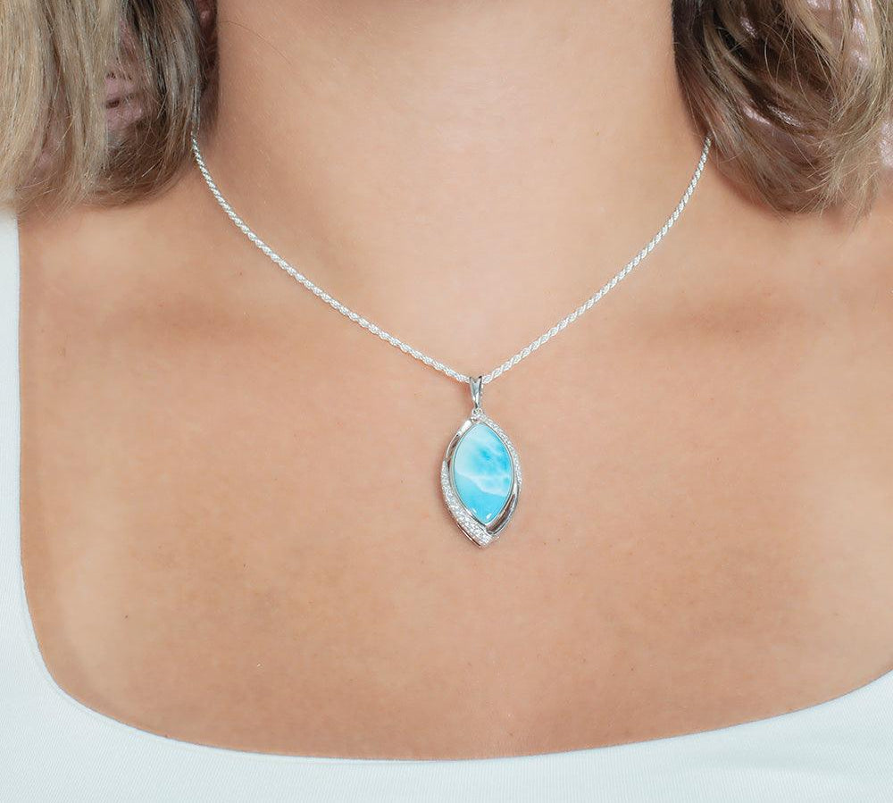 Larimar Crested Mandorla Pendant Pendant Island by Koa Nani 