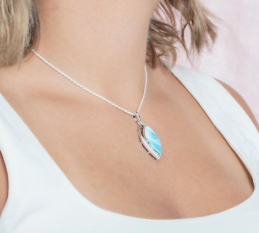 Larimar Crested Mandorla Pendant Pendant Island by Koa Nani 