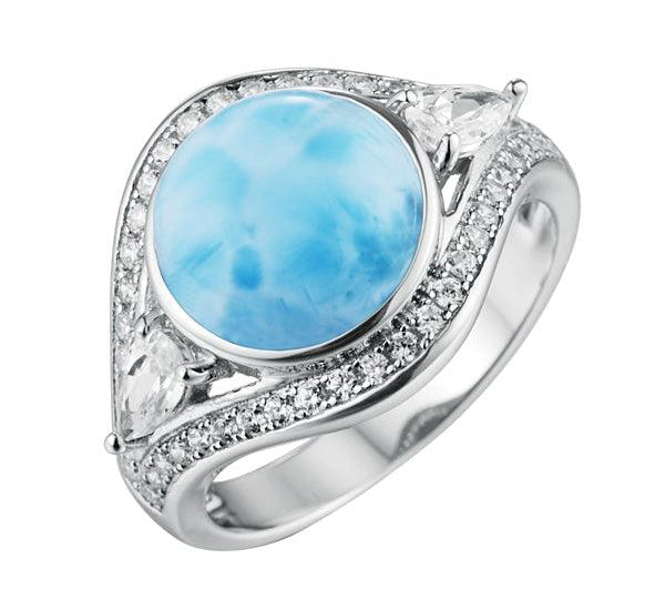 Larimar Crystal Eye Cocktail Ring Ring Island by Koa Nani 5