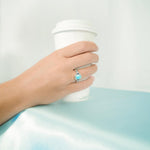 Larimar Crystalline Mandorla Ring Ring Island by Koa Nani 