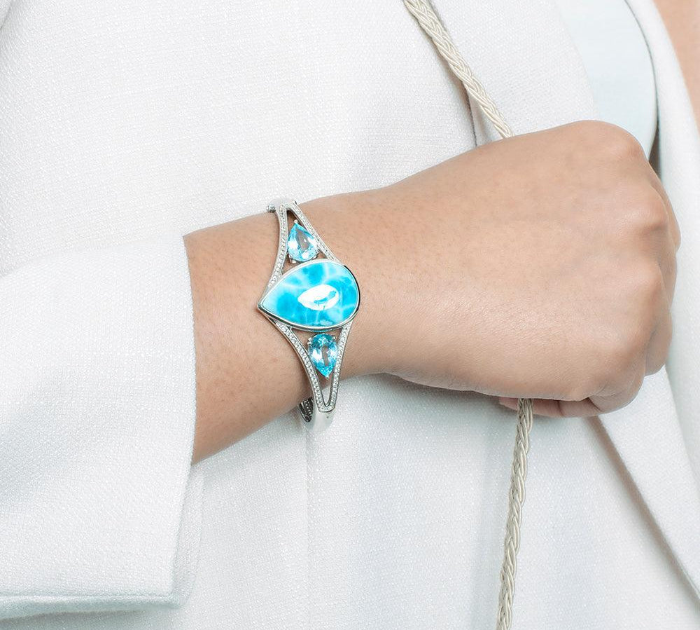 Larimar Crystals of the Sea Bangle Bangle Island by Koa Nani 