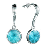Larimar Curved Circle Earrings Earrings Island by Koa Nani 