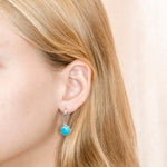 Larimar Curved Circle Earrings Earrings Island by Koa Nani 
