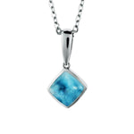 Larimar Cushion Cut Pendant Pendant Island by Koa Nani Small 