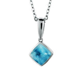 Larimar Cushion Cut Pendant Pendant Island by Koa Nani Small 
