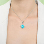 Larimar Cushion Cut Pendant Pendant Island by Koa Nani 