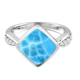 Larimar Cushion Cut Ring Ring Island by Koa Nani 5