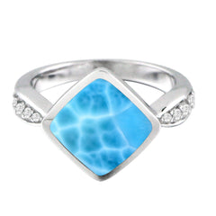 Larimar Cushion Cut Ring Ring Island by Koa Nani 5