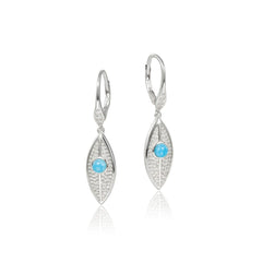 Larimar Dew Drop Leaf Earrings Earrings Island by Koa Nani 