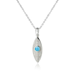 Larimar Dew Drop Leaf Pendant Pendant Island by Koa Nani Small 