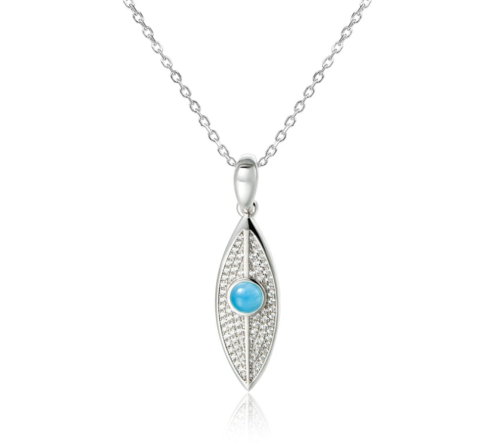 Larimar Dew Drop Leaf Pendant Pendant Island by Koa Nani Small 