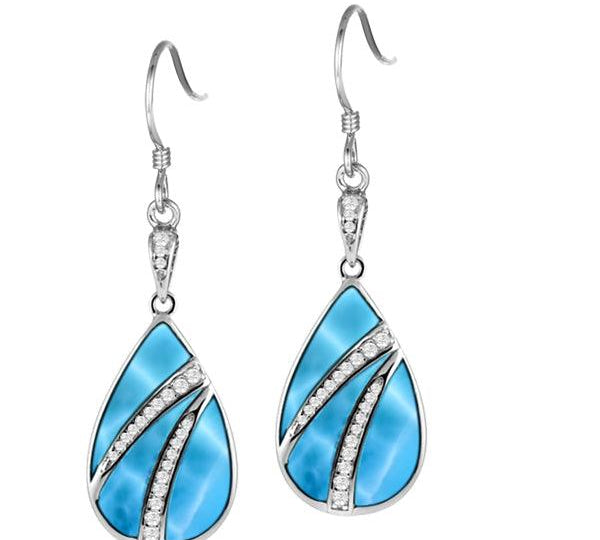Larimar Divided Waters Earrings Earrings Island by Koa Nani 