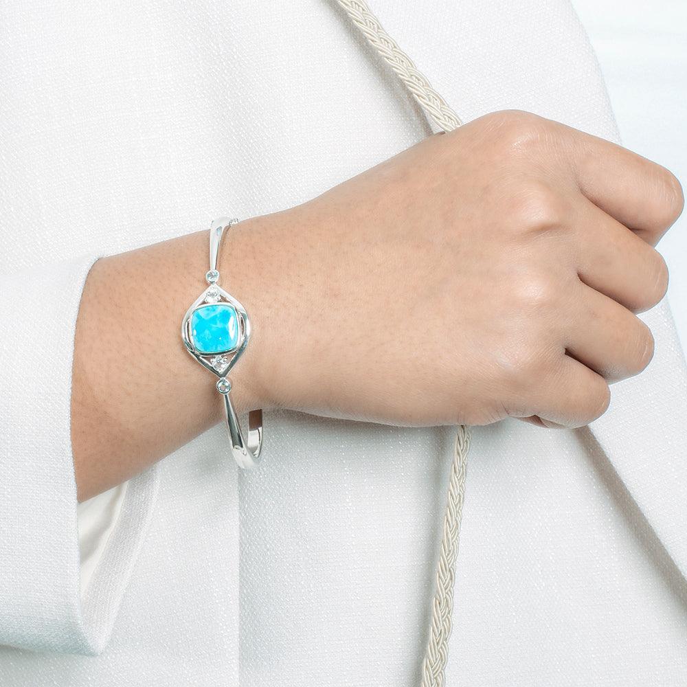 Larimar Dolphin’s Eye Bangle Bangle Island by Koa Nani 