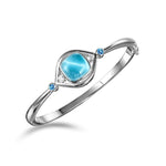 Larimar Dolphin’s Eye Bangle Bangle Island by Koa Nani 