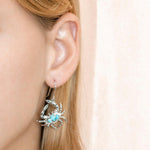 Larimar Dungeness Crab Hook Earrings Earrings Island by Koa Nani 