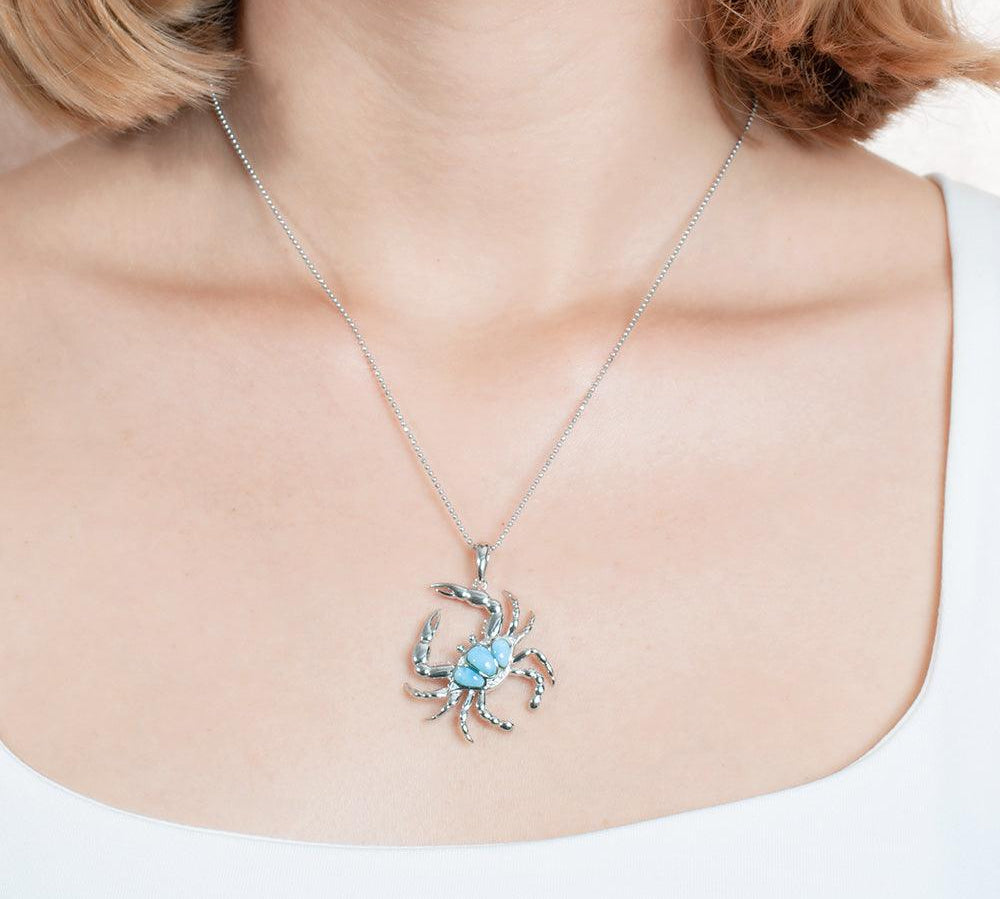 Larimar Dungeness Crab Pendant Pendant Island by Koa Nani 