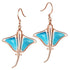 Larimar Eagle Ray Hook Earrings Earrings Island by Koa Nani 