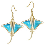 Larimar Eagle Ray Hook Earrings Earrings Island by Koa Nani 