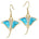Larimar Eagle Ray Hook Earrings Earrings Island by Koa Nani 