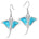 Larimar Eagle Ray Hook Earrings Earrings Island by Koa Nani 