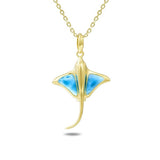 Larimar Eagle Ray Pendant Pendant Island by Koa Nani Small 