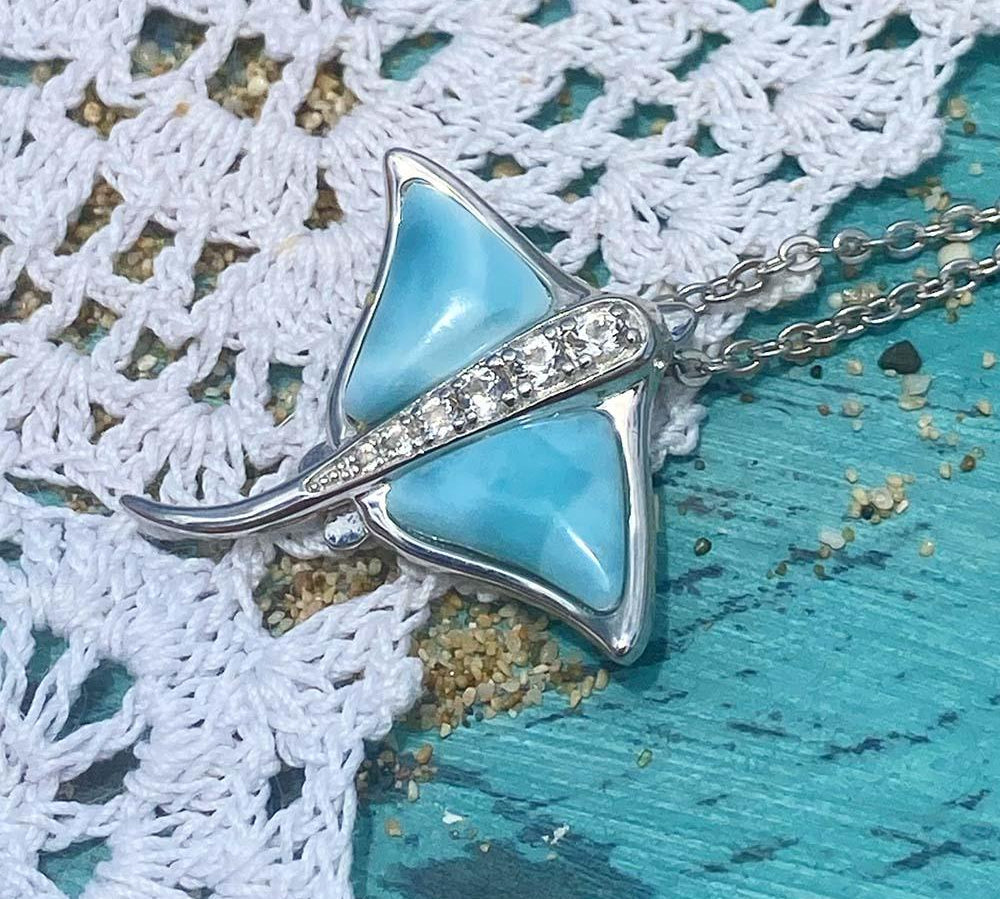 Larimar Eagle Ray Pendant Pendant Island by Koa Nani 