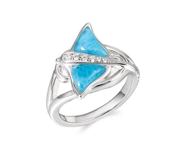 Larimar Eagle Ray Ring Ring Island by Koa Nani 5.0 