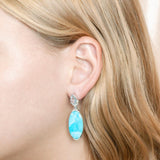 Larimar Eclipse Earrings with Topaz Earrings Island by Koa Nani 