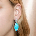 Larimar Eclipse Earrings with Topaz Earrings Island by Koa Nani 