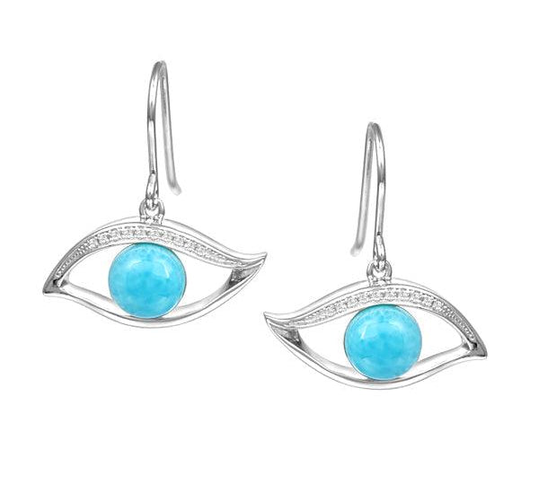 Larimar Eye of the Sea Earrings Earrings Island by Koa Nani 