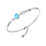 Larimar Fish Bone Bracelet Bracelet Island by Koa Nani 