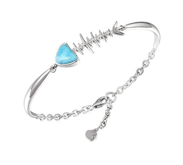 Larimar Fish Bone Bracelet Bracelet Island by Koa Nani 