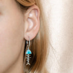 Larimar Fish Bone Earrings Earrings Island by Koa Nani 