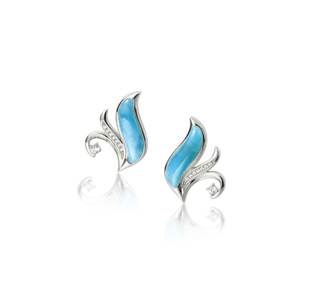 Larimar Fleur Earrings Earrings Island by Koa Nani 