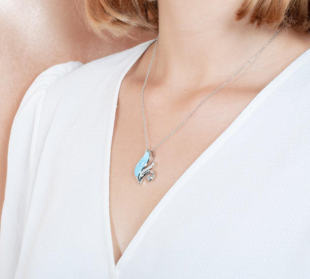 Larimar Fleur Pendant Pendant Island by Koa Nani 