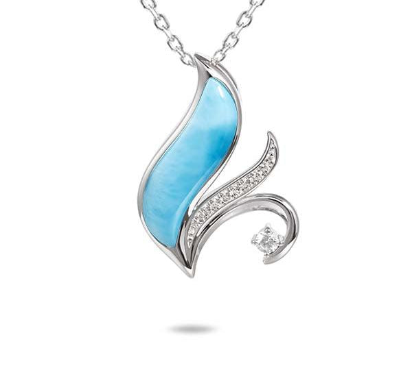 Larimar Fleur Pendant Pendant Island by Koa Nani 