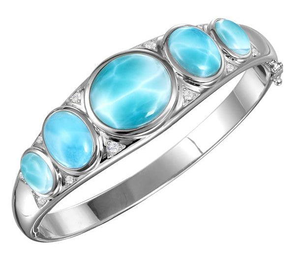 Larimar Floating Stones Bangle Bangle Island by Koa Nani 