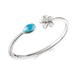 Larimar Floral Teardrop Bangle Bangle Island by Koa Nani 