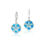 Larimar Flowering Sand Dollar Earrings with Opalite Earrings Island by Koa Nani 