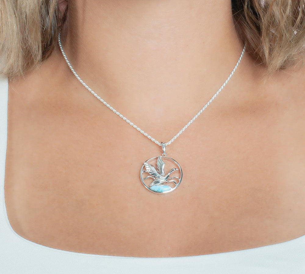 Larimar Flying Nene Pendant Pendant Island by Koa Nani 