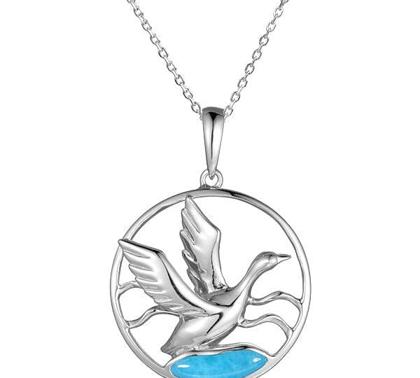 Larimar Flying Nene Pendant Pendant Island by Koa Nani 