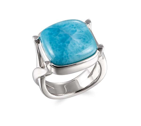 Larimar Four Corners Cocktail Ring Ring Island by Koa Nani 