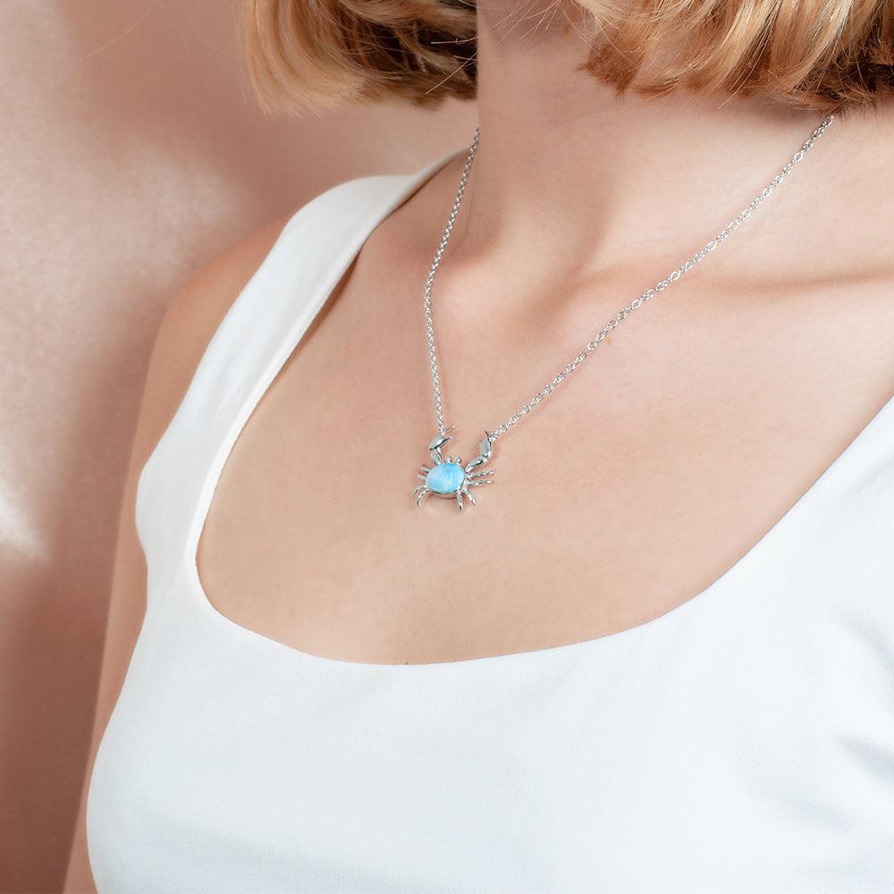 Larimar Friendly Crab Necklace Necklace Island by Koa Nani 