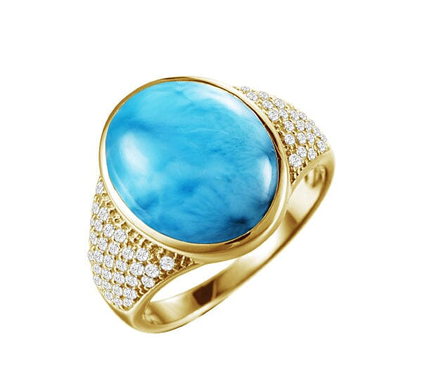 Larimar Full Moon Cocktail Ring Ring Island by Koa Nani 