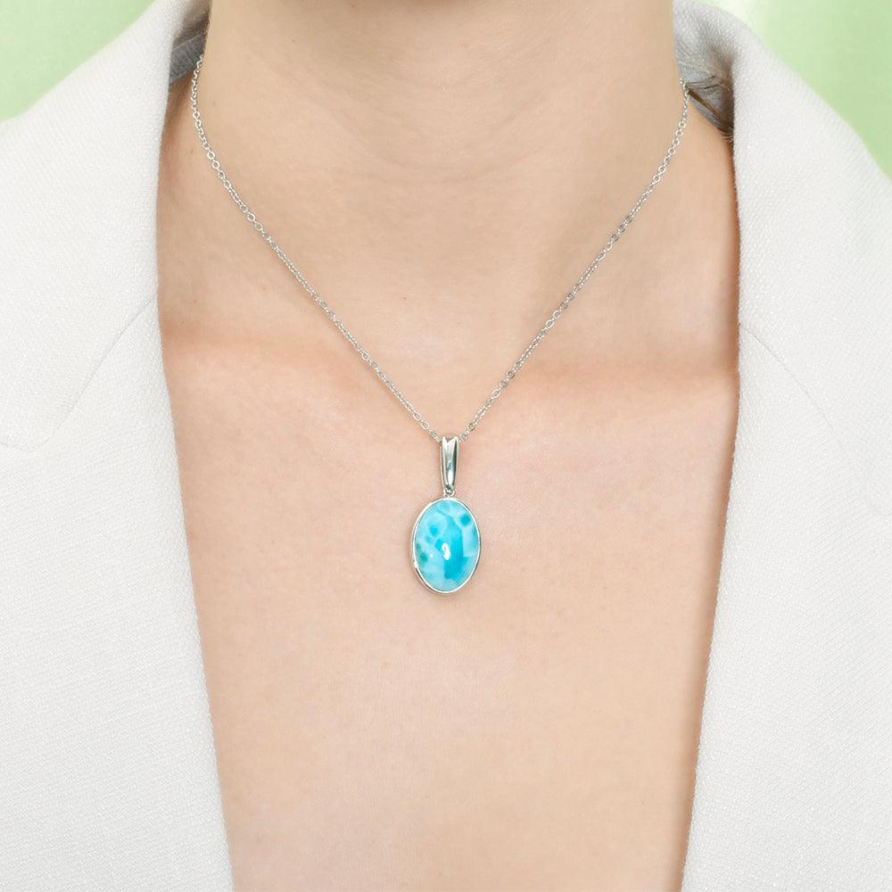 Larimar Full Moon Pendant Pendant Island by Koa Nani 