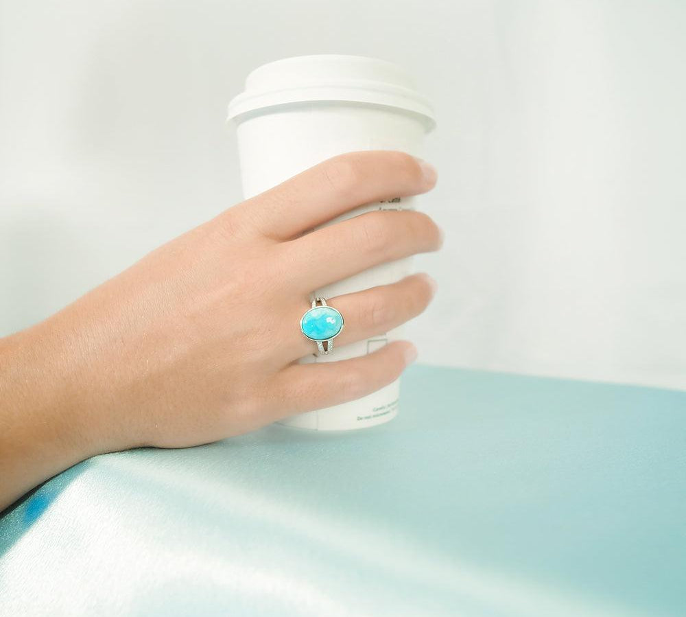 Larimar Full Moon Ring Ring Island by Koa Nani 