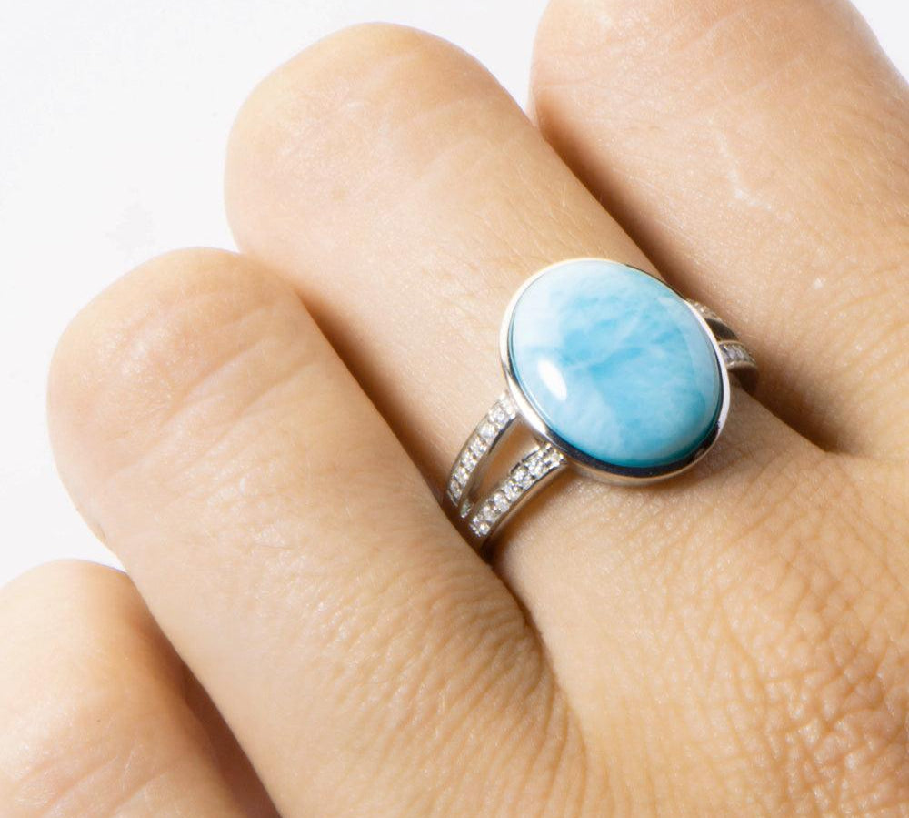 Larimar Full Moon Ring Ring Island by Koa Nani 