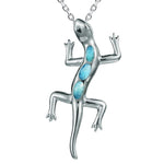 Larimar Gold Dust Day Gecko Pendant Pendant Island by Koa Nani 