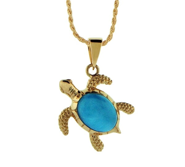 Larimar Haleiwa Honu Pendant Pendant Island by Koa Nani 