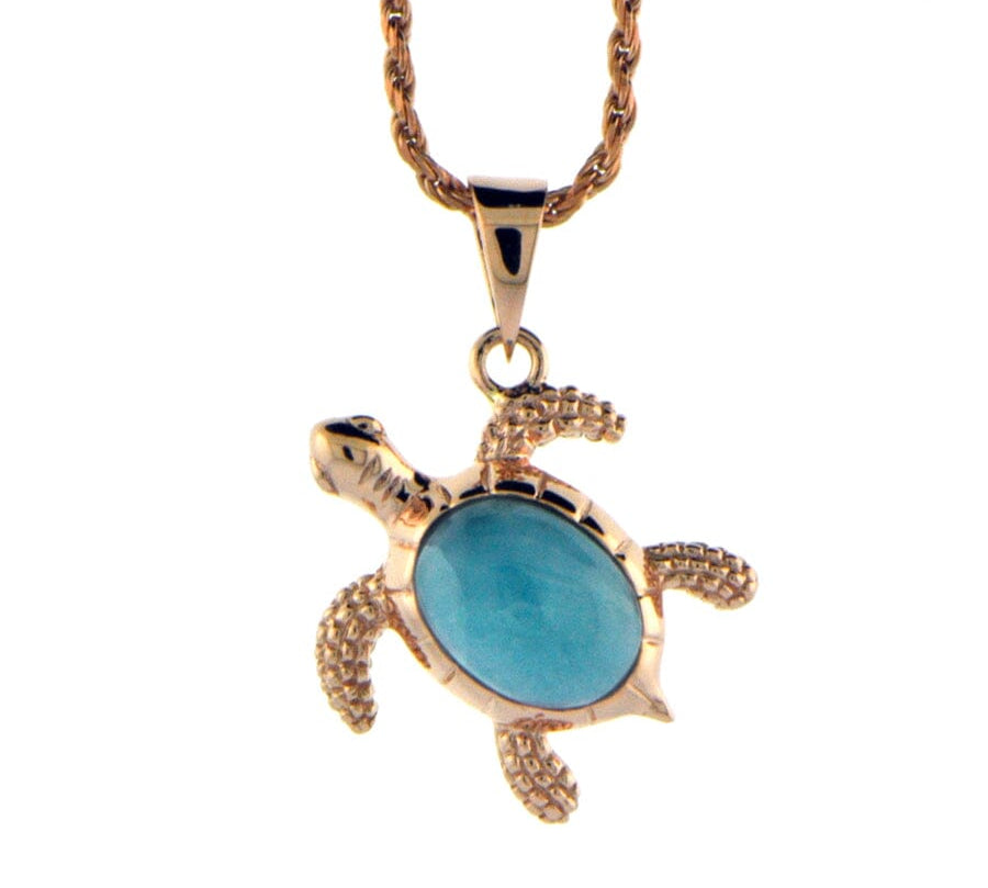 Larimar Haleiwa Honu Pendant Pendant Island by Koa Nani 